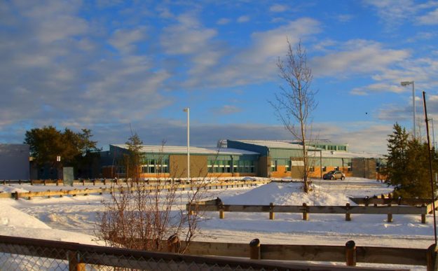 Undated handout of Dene high school campus of the La Loche Community School