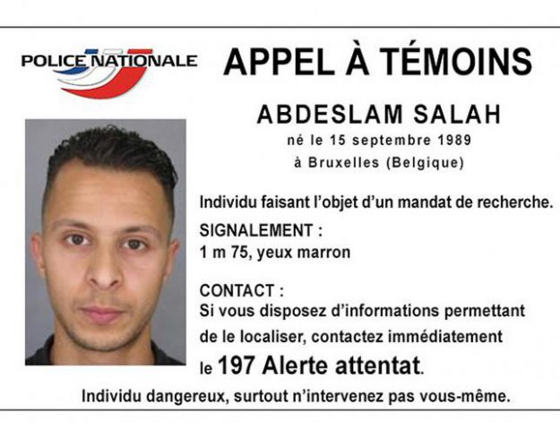 Handout picture shows Belgian-born Abdeslam Salah seen on a call for witnesses notice released by the French Police Nationale information services on their twitter account