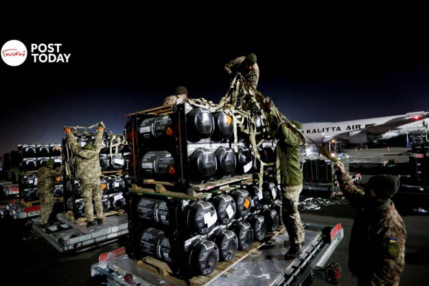 FILE PHOTO: Ukraine receives shipment of U.S. military aid at Boryspil airport