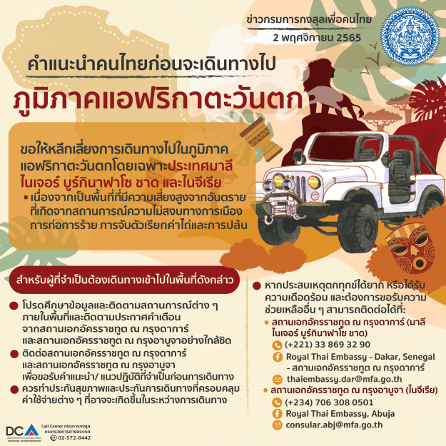 เตือนคนไทยก่อนเดินทางไปท่องเที่ยวในแอฟริกาและอีฟกานิสถาน_(ฉบับที่_2_02-11-65)-01